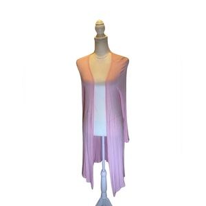 Pink Open Front Cardigan